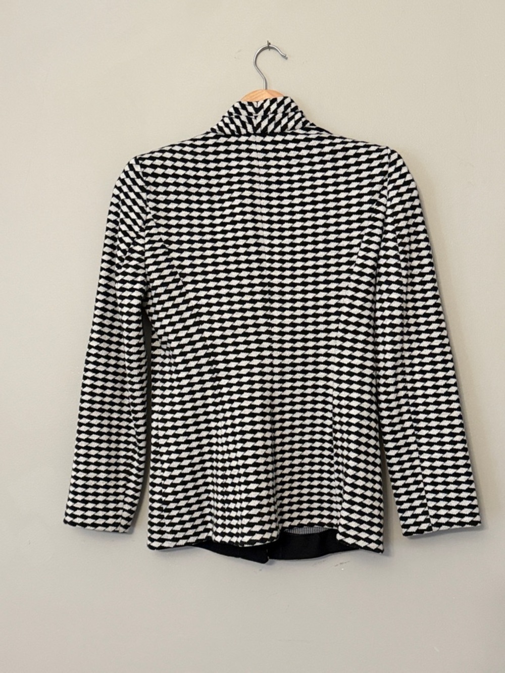 ARMANI COLLEZIONI Vintage Black & White Classic Wool Blend Blazer Size 4 - Picture 3 of 9